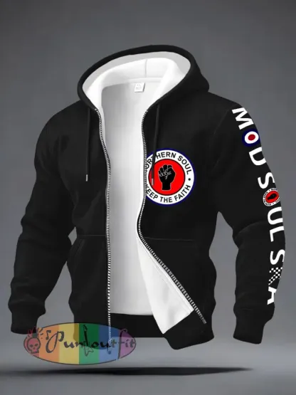 Men’s UK Music Northern Soul Lover Zip-Up Hoodie