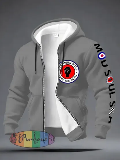 Men’s UK Music Northern Soul Lover Zip-Up Hoodie