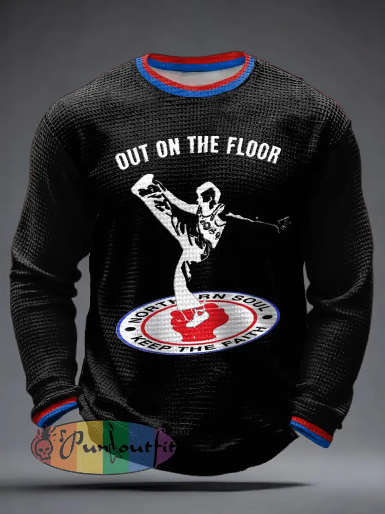 Men’s UK Music Northern Soul Lover Waffle Long Sleeve T-Shirt