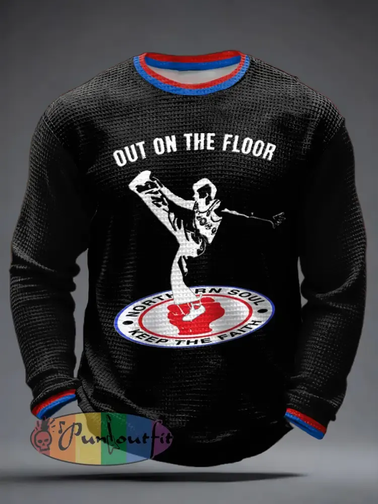 Men’s UK Music Northern Soul Lover Waffle Long Sleeve T-Shirt