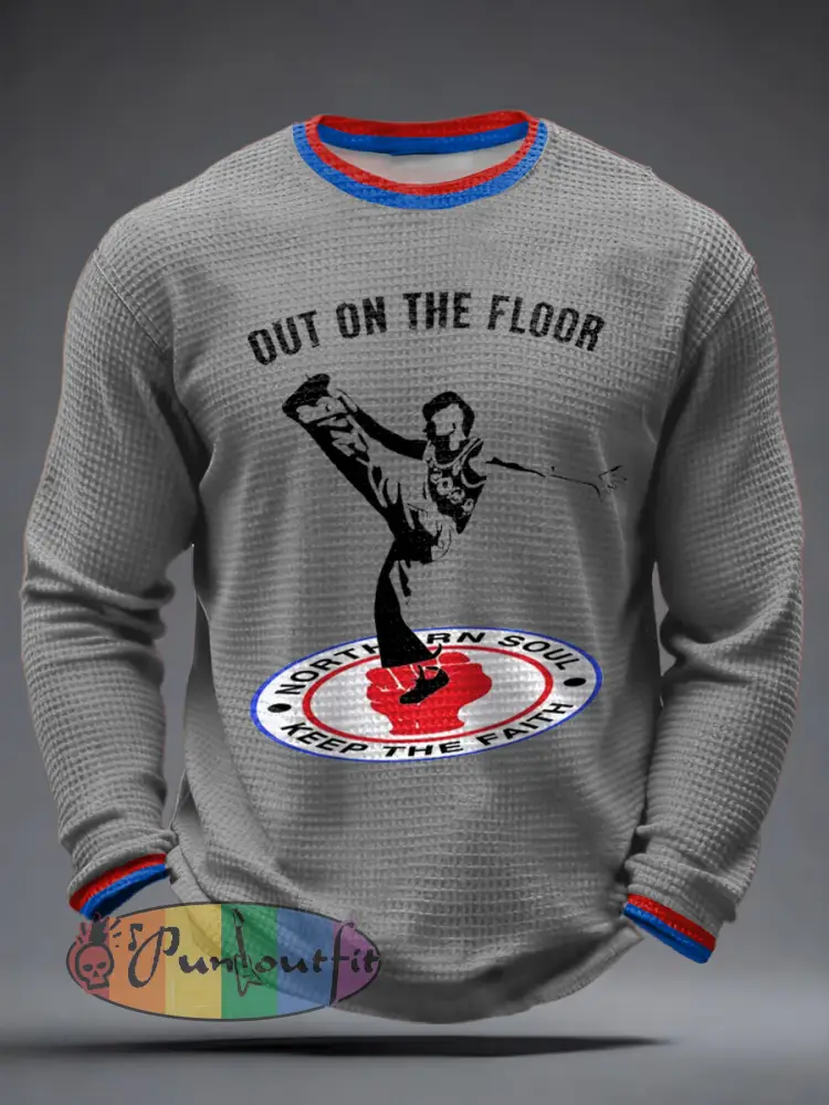 Men’s UK Music Northern Soul Lover Waffle Long Sleeve T-Shirt