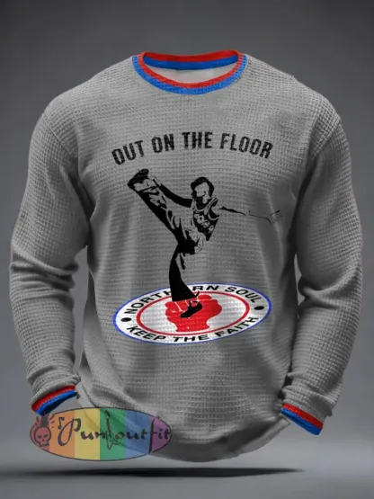 Men’s UK Music Northern Soul Lover Waffle Long Sleeve T-Shirt