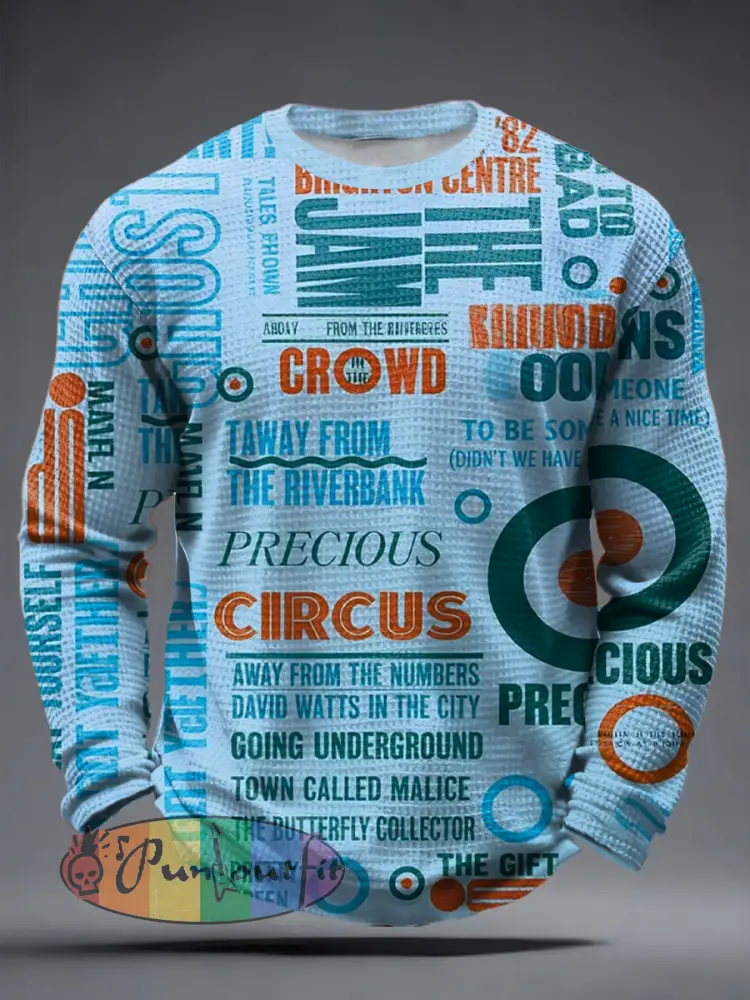 Men’s UK Mods Music Lover Waffle Long Sleeve T-Shirt