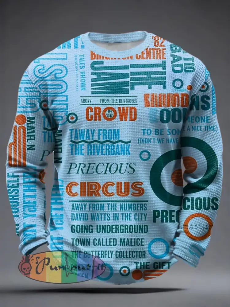 Men’s UK Mods Music Lover Waffle Long Sleeve T-Shirt