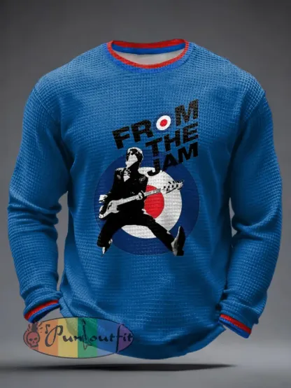 Men’s UK Mods Music Lover Waffle Long Sleeve T-Shirt