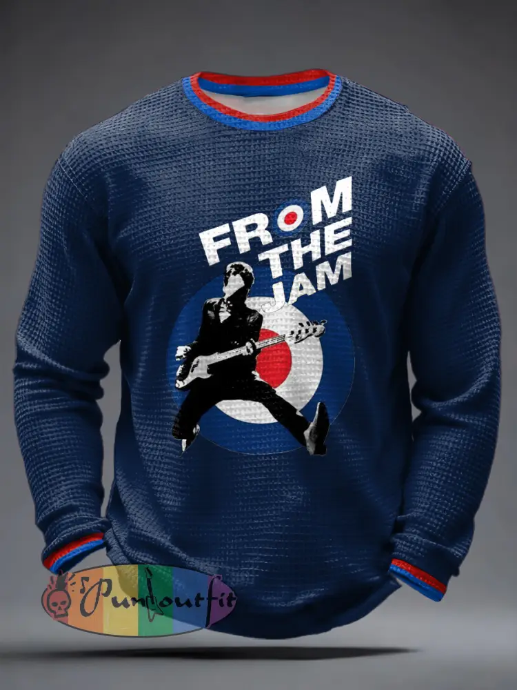 Men’s UK Mods Music Lover Waffle Long Sleeve T-Shirt
