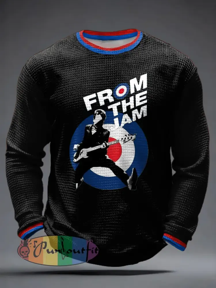 Men’s UK Mods Music Lover Waffle Long Sleeve T-Shirt