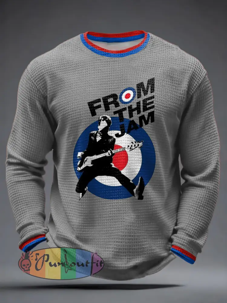 Men’s UK Mods Music Lover Waffle Long Sleeve T-Shirt