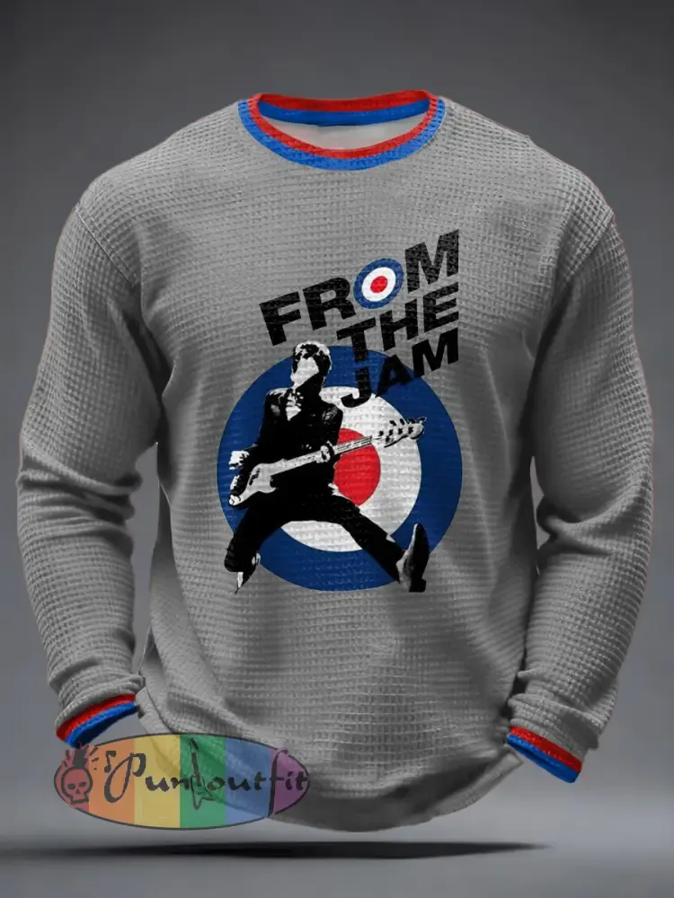 Men’s UK Mods Music Lover Waffle Long Sleeve T-Shirt