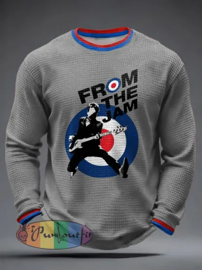 Men’s UK Mods Music Lover Waffle Long Sleeve T-Shirt