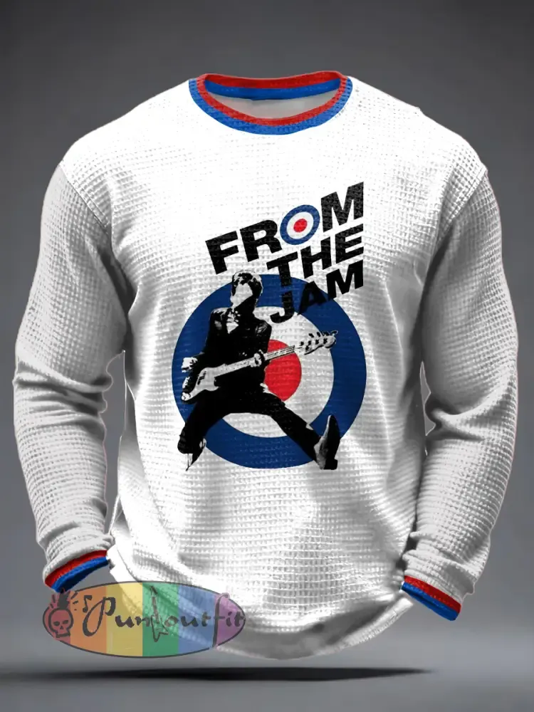 Men’s UK Mods Music Lover Waffle Long Sleeve T-Shirt