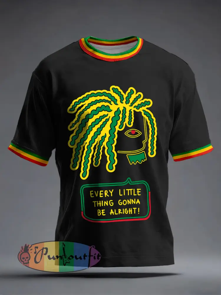 Men’s Reggae Music Inspired Print T-Shirt