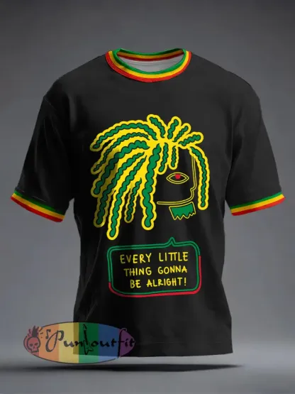 Men’s Reggae Music Inspired Print T-Shirt