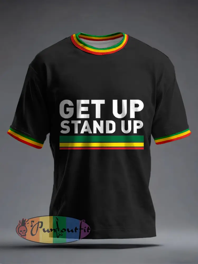 Men’s Reggae Music Inspired Print T-Shirt
