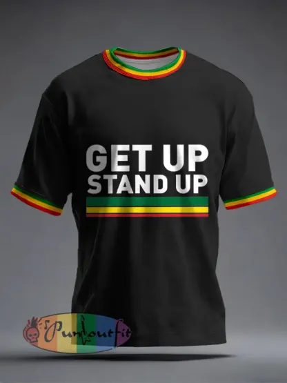 Men’s Reggae Music Inspired Print T-Shirt