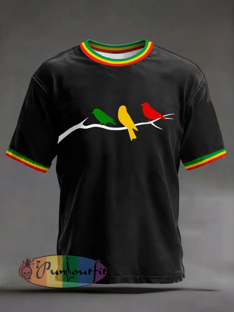 Men’s Three Little Birds Reggae Music T-Shirts