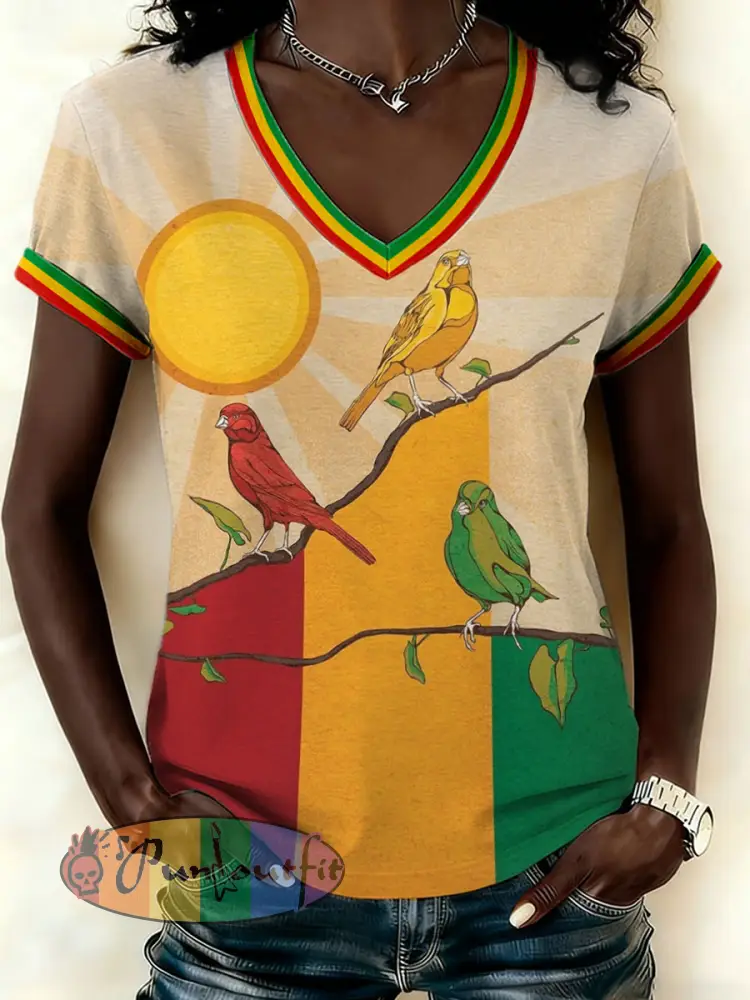 Women’s Reggae Print Casual T-shirt