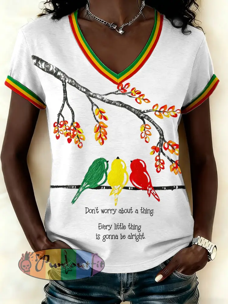 Women’s Reggae Print Casual T-shirt