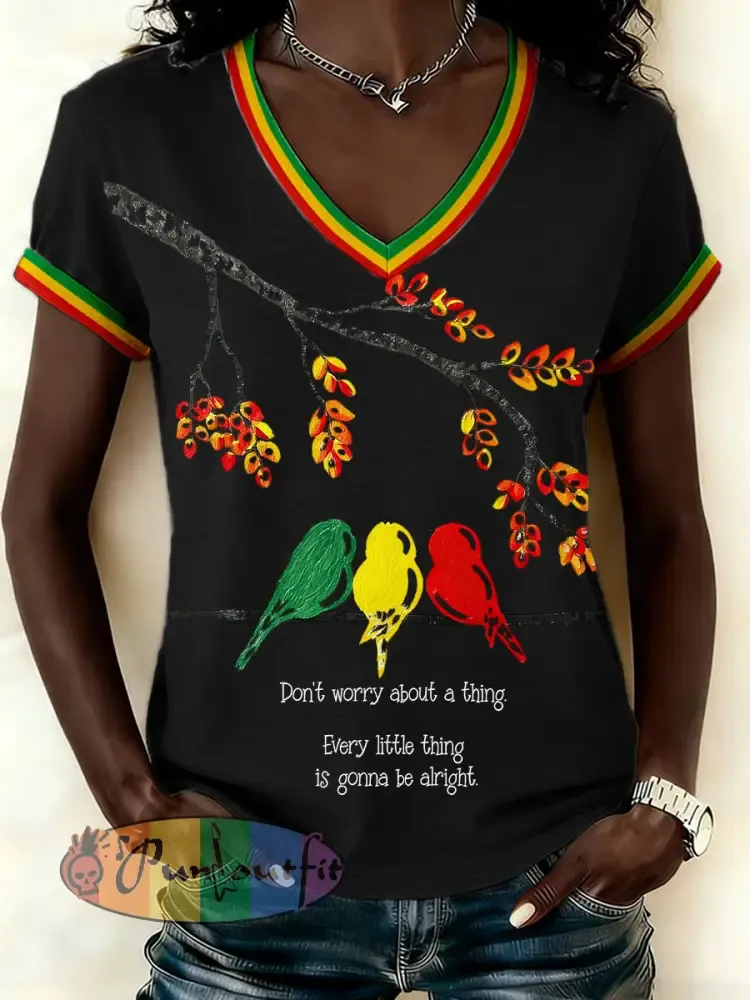 Women’s Reggae Print Casual T-shirt