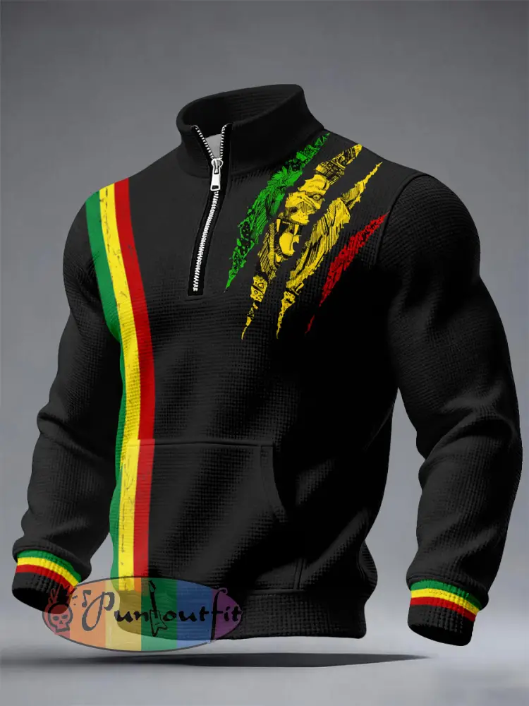 Men’s Reggae Music Waffle Sweatshirts