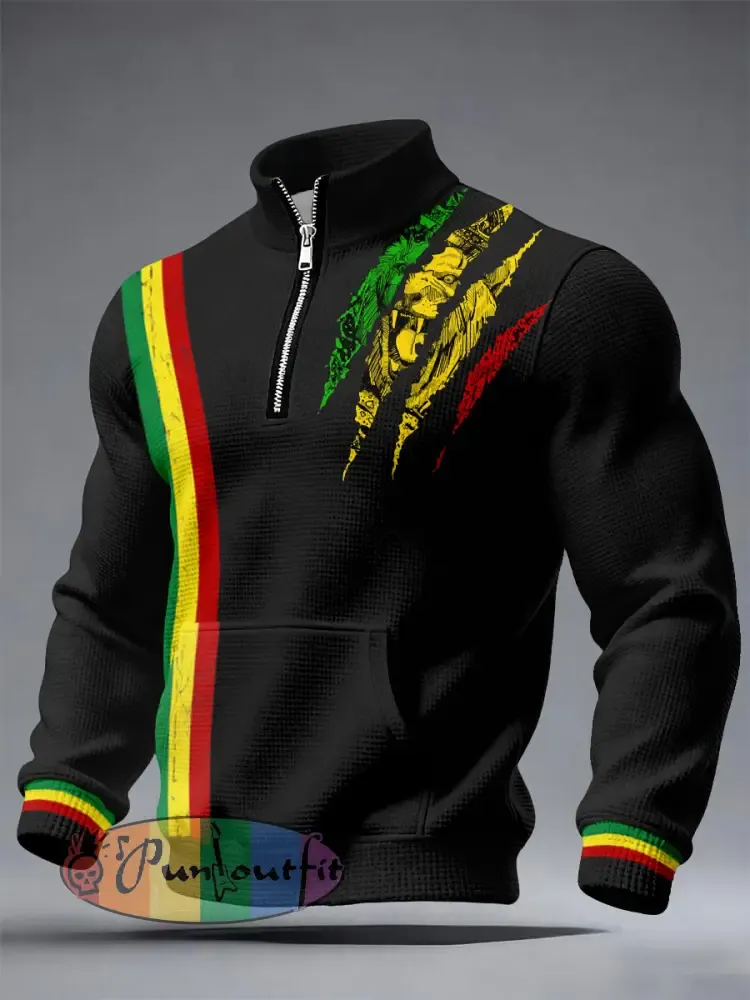 Men’s Reggae Music Waffle Sweatshirts