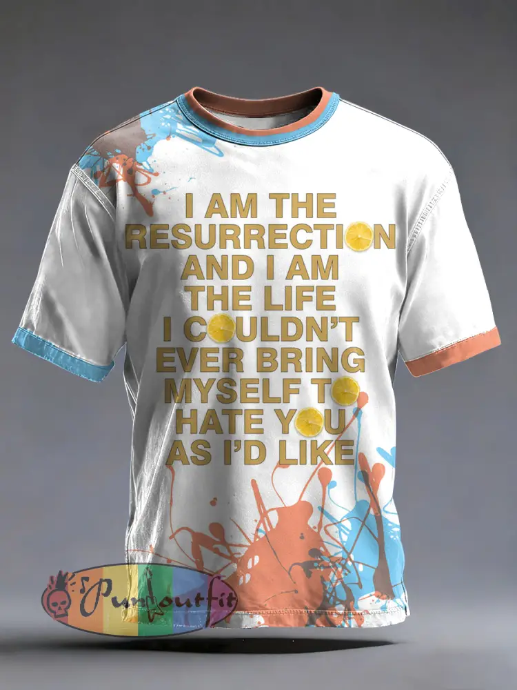 Men’s Lemon Roses Music Lover Printed short sleeves t-shirt