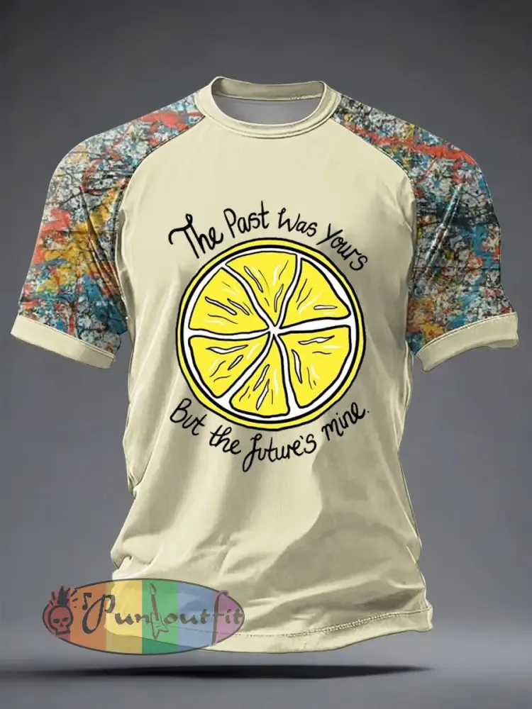 Men’s Lemon Roses Music Lover Printed short sleeve t-shirt