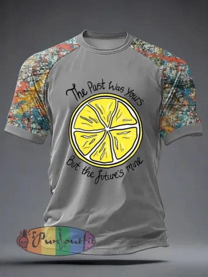 Men’s Lemon Roses Music Lover Printed short sleeve t-shirt