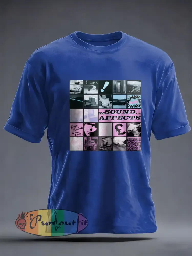 Men’s UK Mods Music Lover imitation cotton short-sleeved T-shirt