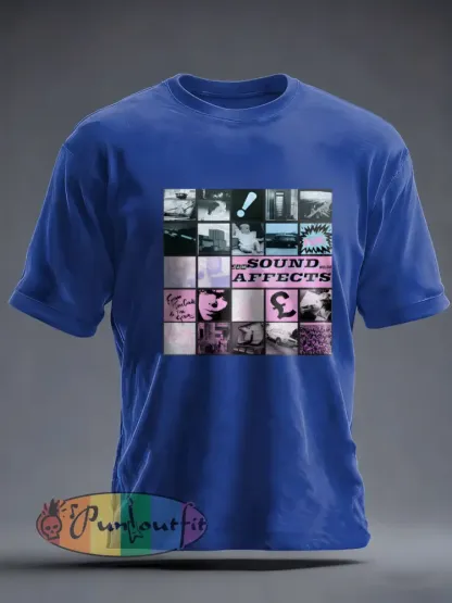 Men’s UK Mods Music Lover imitation cotton short-sleeved T-shirt
