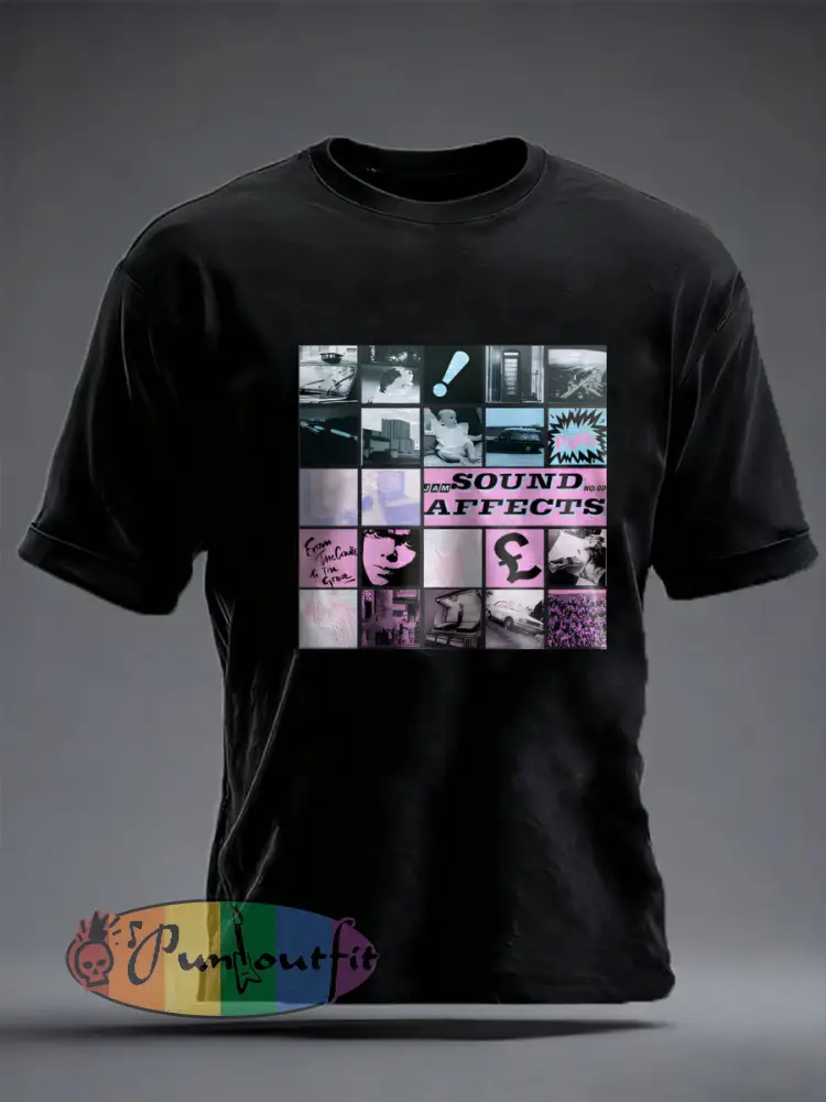 Men’s UK Mods Music Lover imitation cotton short-sleeved T-shirt