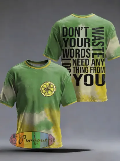 Men’s Lemon Roses Music Lover Printed short sleeves t-shirt