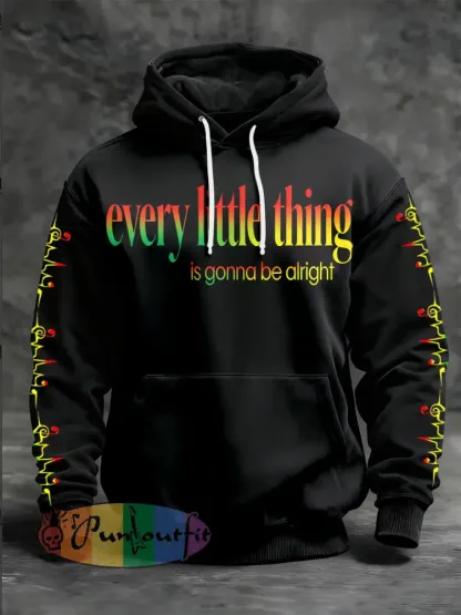 Men’s Reggae Printed Long Sleeved Hooded Sweatshirt