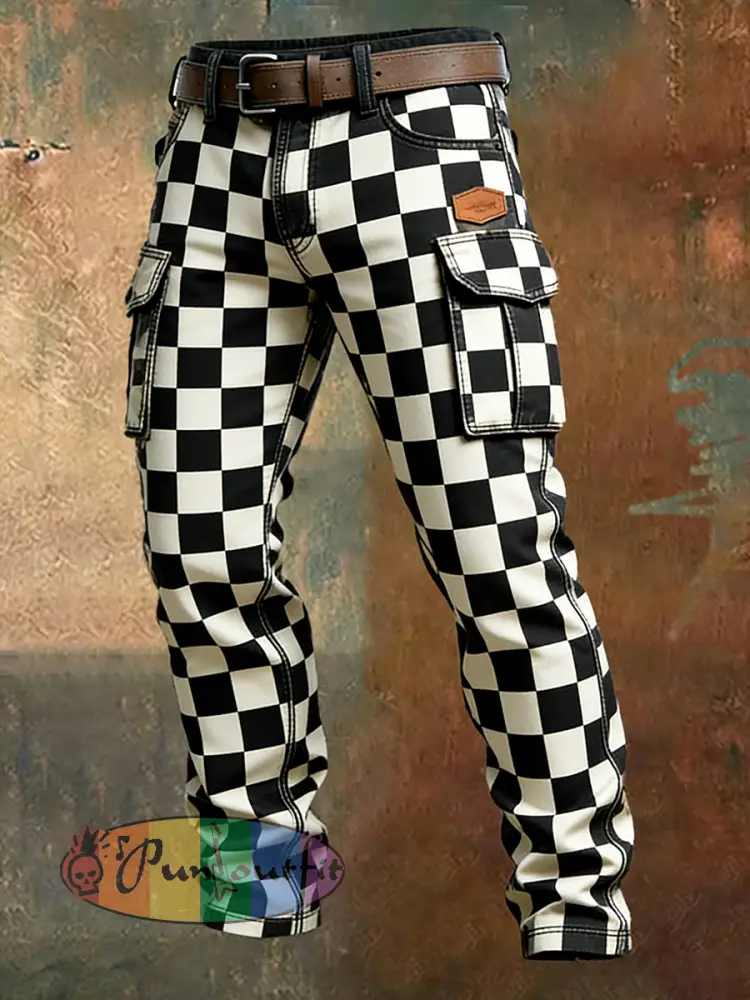 Men’s Retro Business Style Casual Work Trousers