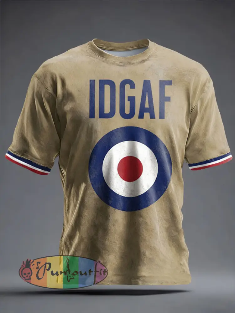 Unisex Funny IDGAF Mods Music Lover Printed T-shirt