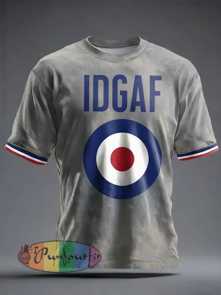 Unisex Funny IDGAF Mods Music Lover Printed T-shirt