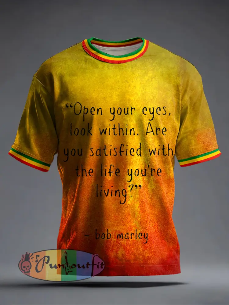 Men’s Reggae Music Inspired Print T-Shirt