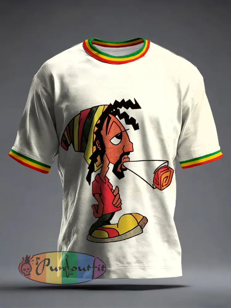 Men’s Reggae Music Inspired Print T-Shirt