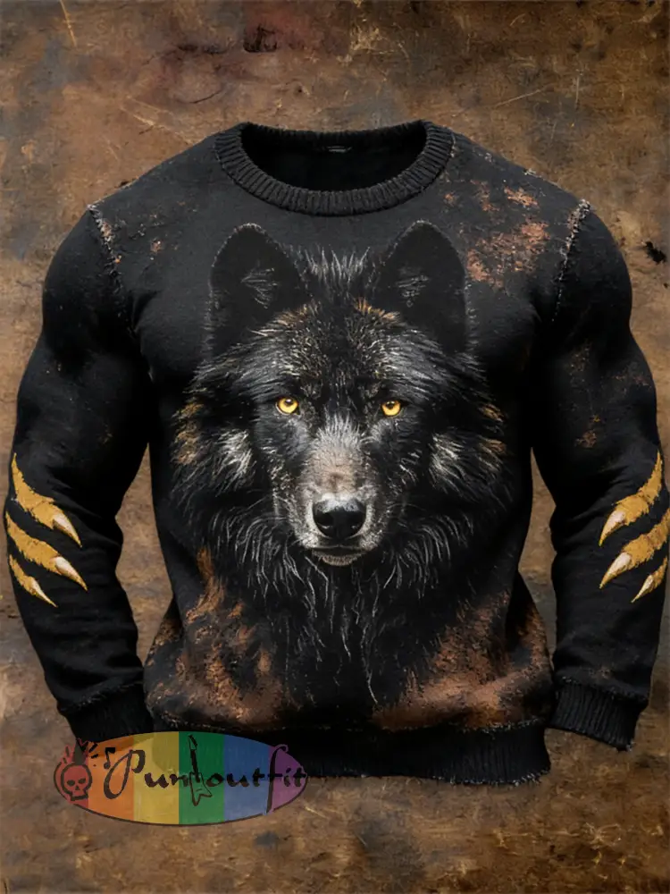 Men’s Wolf Imitation Sweater