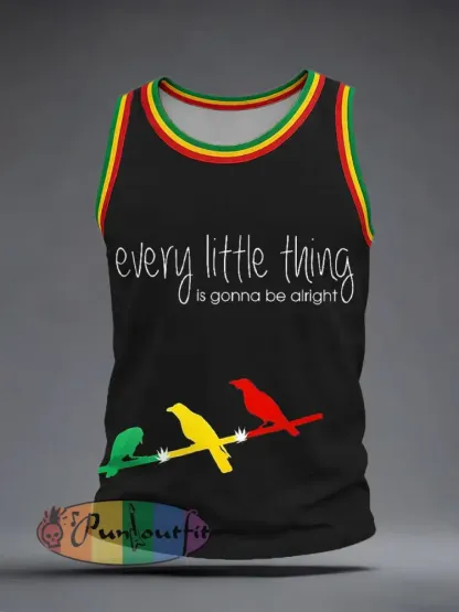 Men’s Reggae Music Inspired Print Tank Top