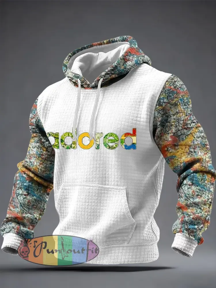 Men’s Lemon Roses Music Lover Printed Checkered Cotton Hoodie