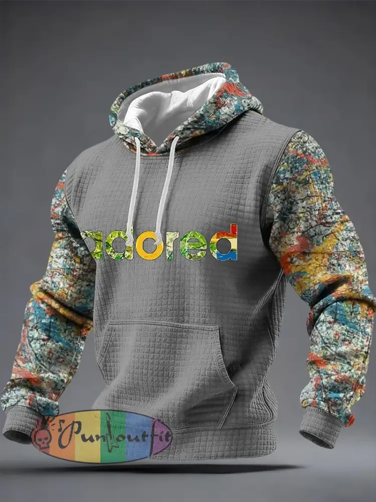 Men’s Lemon Roses Music Lover Printed Checkered Cotton Hoodie
