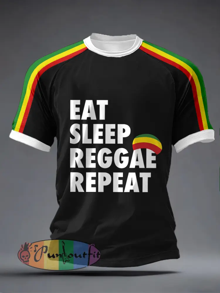 Men’s Reggae Music Inspired Print T-Shirt