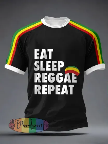 Men’s Reggae Music Inspired Print T-Shirt