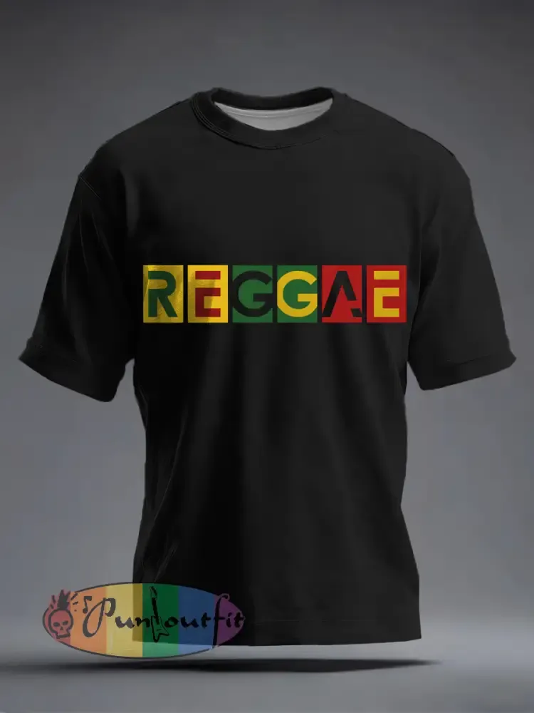 Men’s Reggae Music Inspired Print T-Shirt