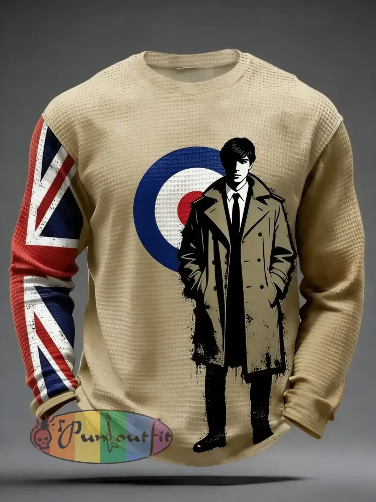 Men’s UK Mods Music Lover Waffle Long-Sleeve Top