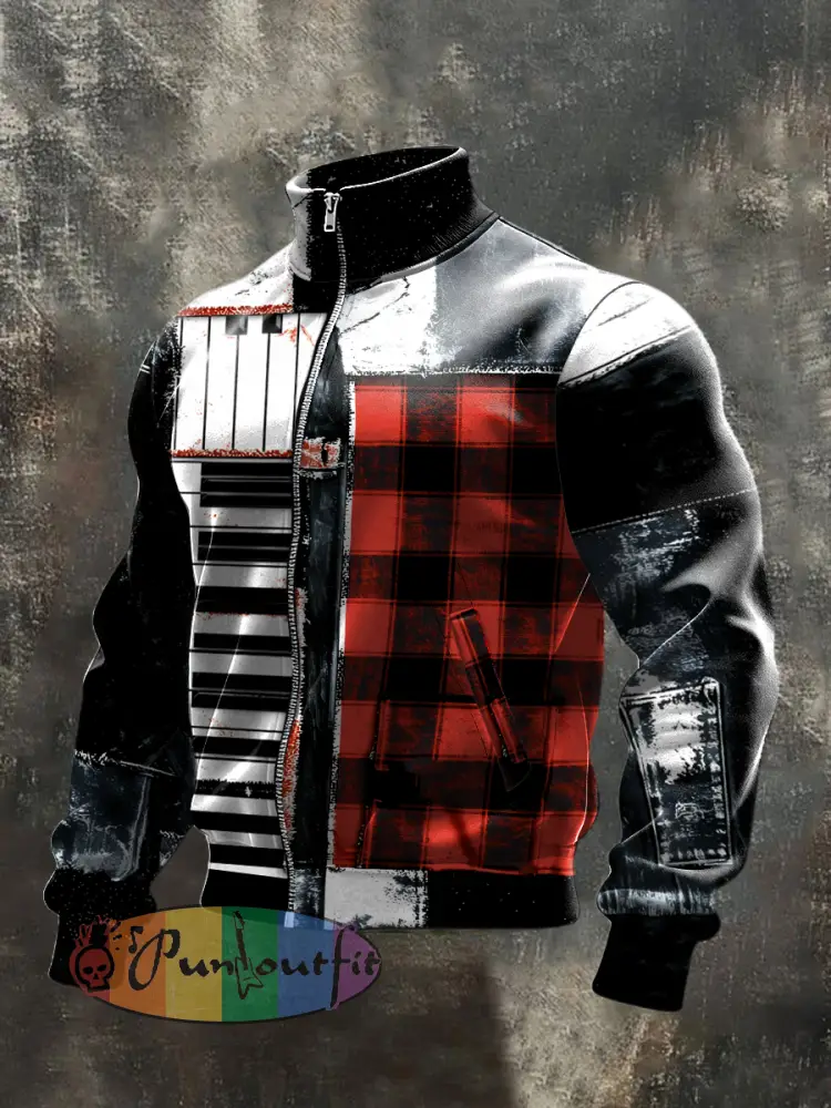 Men’s Music Note Art Print Jacket