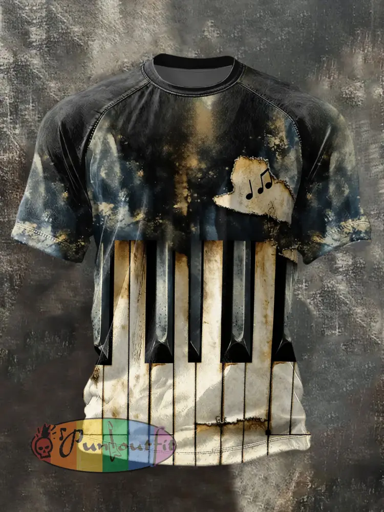Men’s Music Note Art Print short sleeve t-shirt