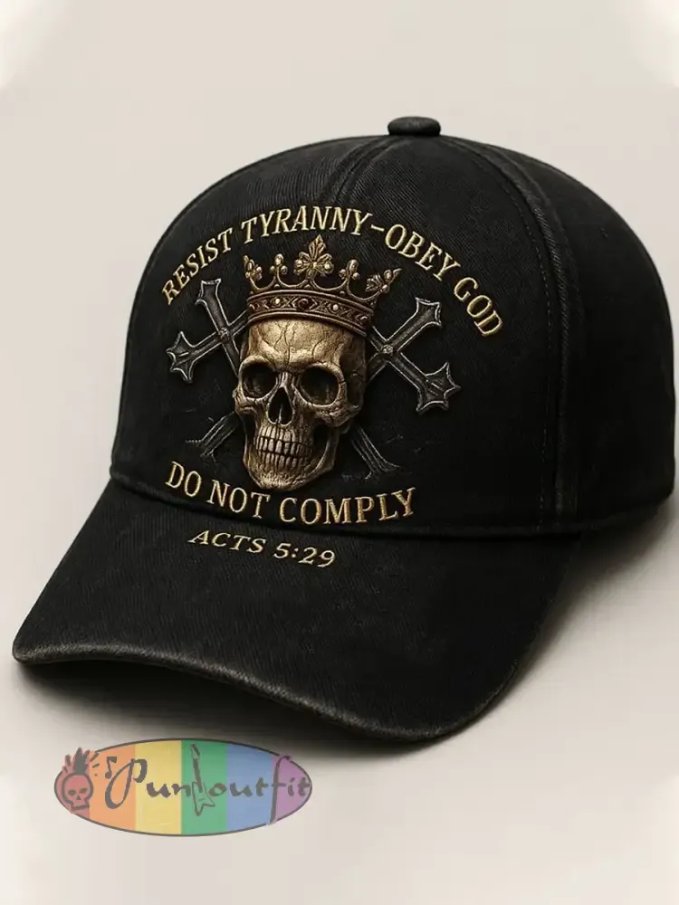 Unisex Faith In Jesus Printed Hat - Black · ONE