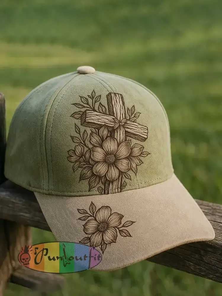 Unisex Faith Flowers Printed Hat - As picture · ONE